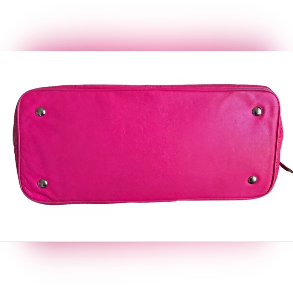 Coach Pink Perforated Leather Tote - Picture 5 of 16